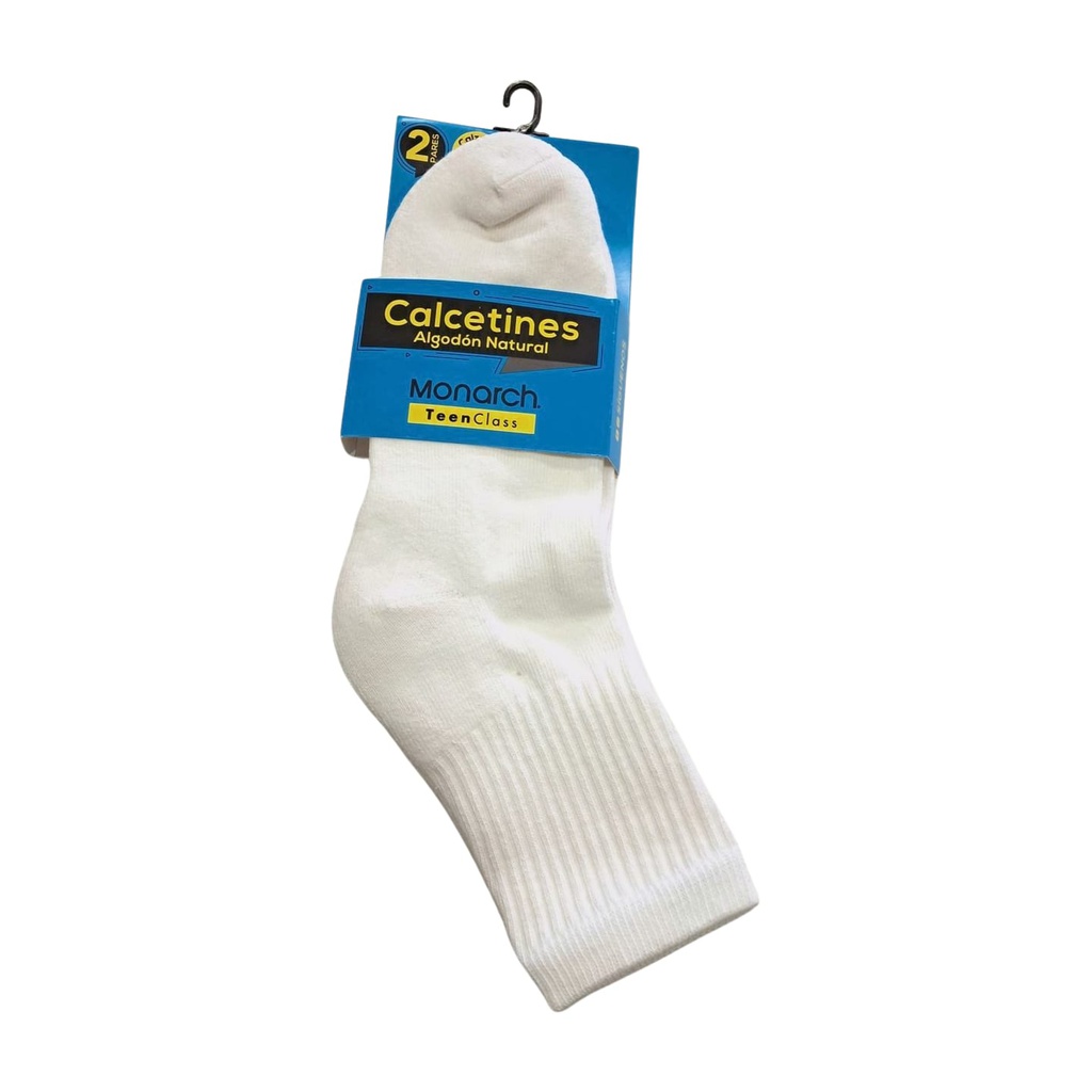 CALCETIN BLANCO MONARCH  2 PAR
